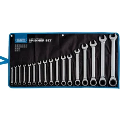 Draper HI-TORQ® Metric Ratchet Combination Spanner Set (17 Piece)