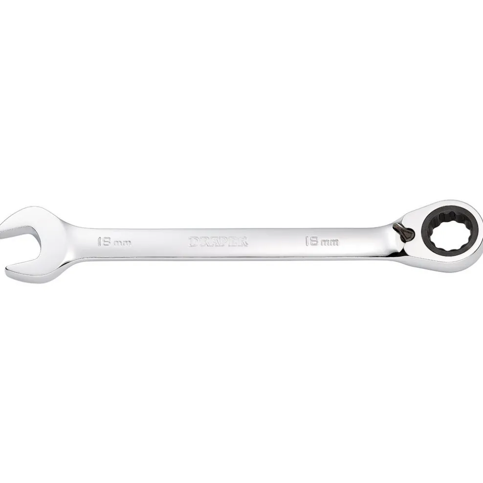 Draper HI-TORQ® Metric Reversible Ratcheting Combination Spanner, 18mm