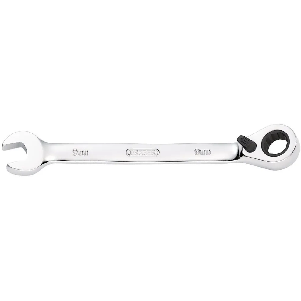 Draper HI-TORQ® Metric Reversible Ratcheting Combination Spanner, 9mm