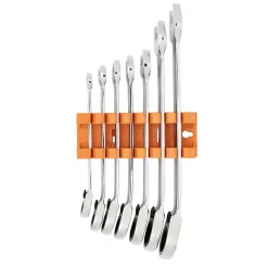 Draper HI-TORQ® Metric Reversible Ratcheting Combination Spanner Set (7 Piece)