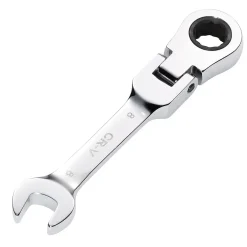 Draper HI-TORQ® Metric Stubby Flexible Head Ratchet Combination Spanner, 8mm