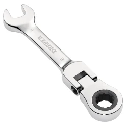Draper HI-TORQ® Metric Stubby Flexible Head Ratchet Combination Spanner, 8mm