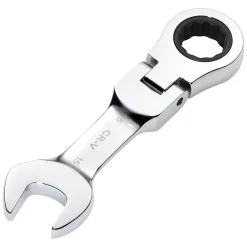 Draper HI-TORQ® Metric Stubby Flexible Head Ratchet Combination Spanner, 15mm