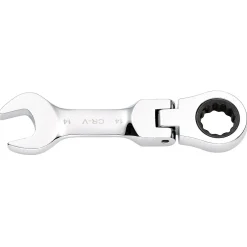 Draper HI-TORQ® Metric Stubby Flexible Head Ratchet Combination Spanner, 14mm