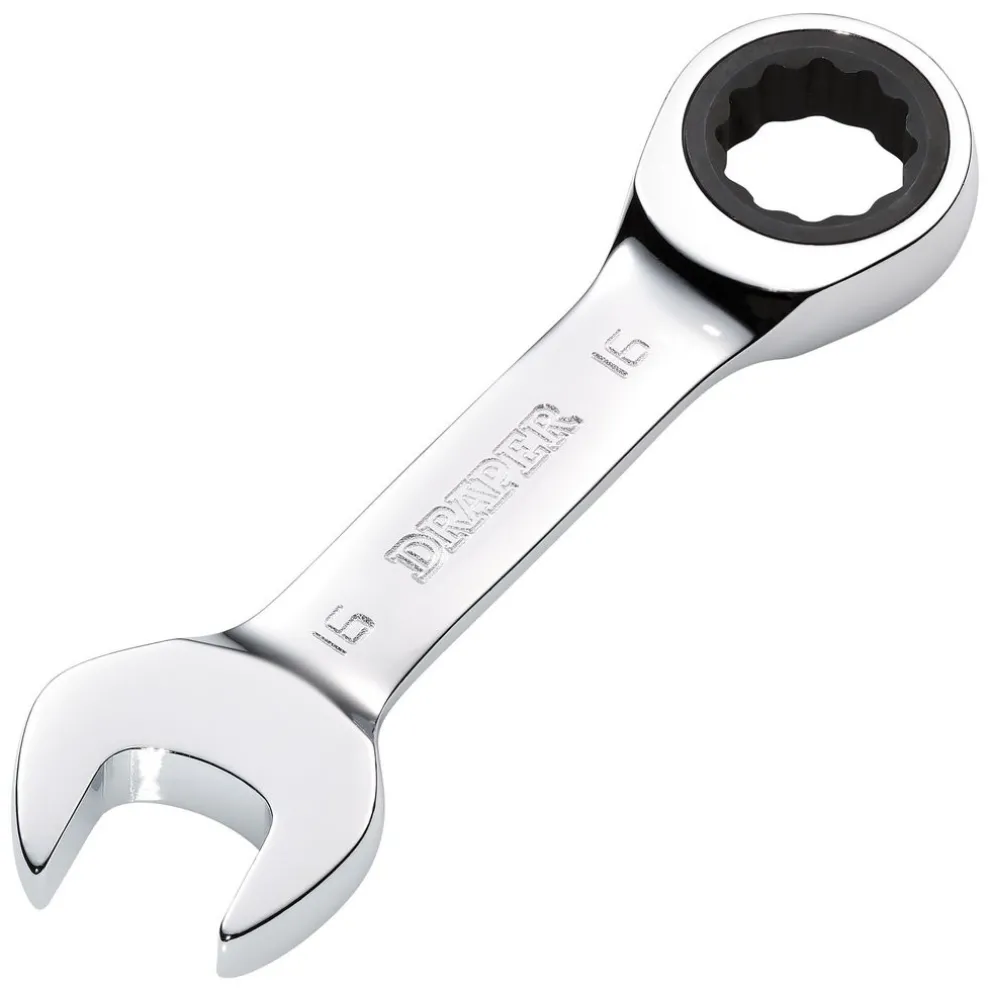 Draper HI-TORQ® Metric Stubby Ratchet Combination Spanner, 16mm