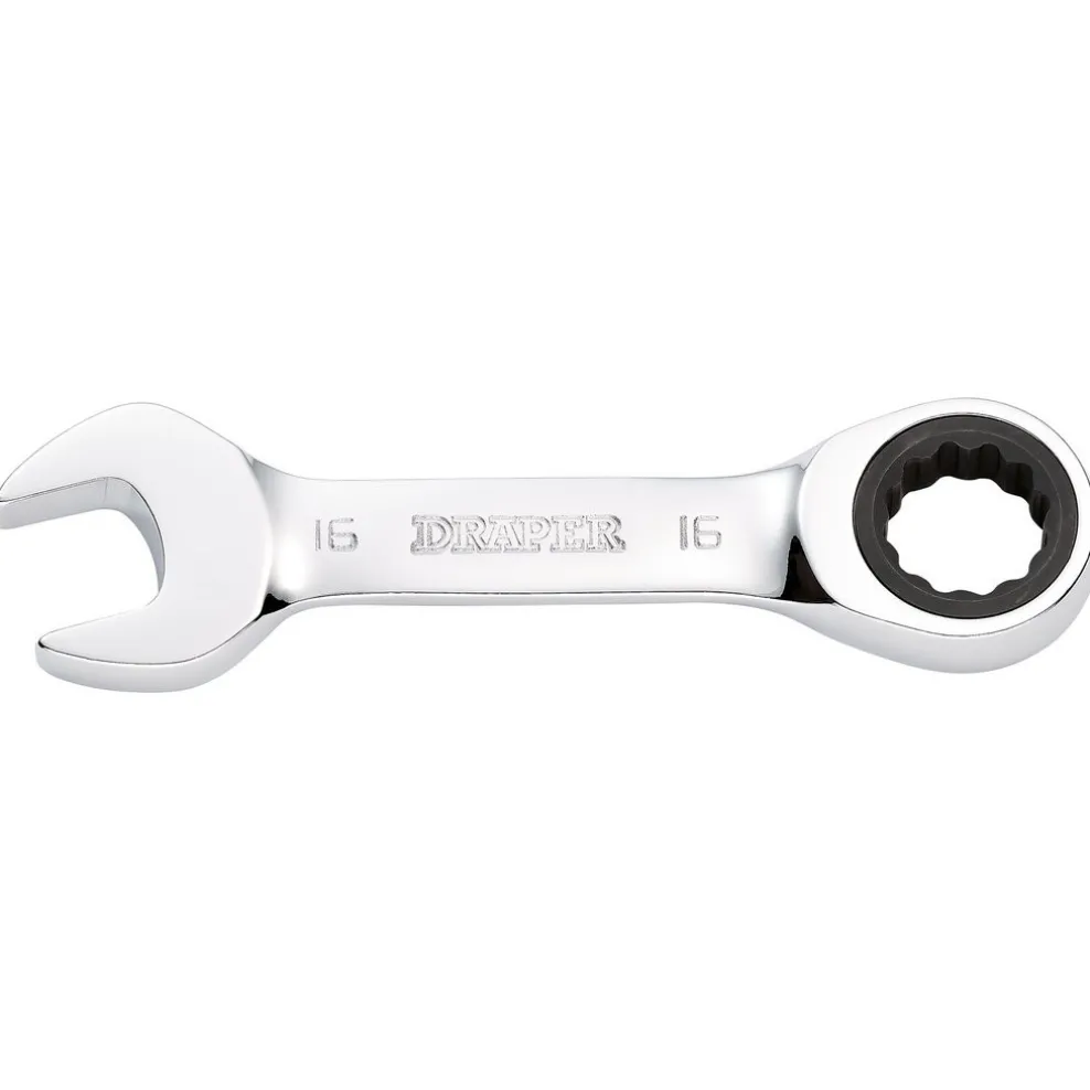 Draper HI-TORQ® Metric Stubby Ratchet Combination Spanner, 16mm