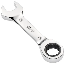 Draper HI-TORQ® Metric Stubby Ratchet Combination Spanner, 15mm