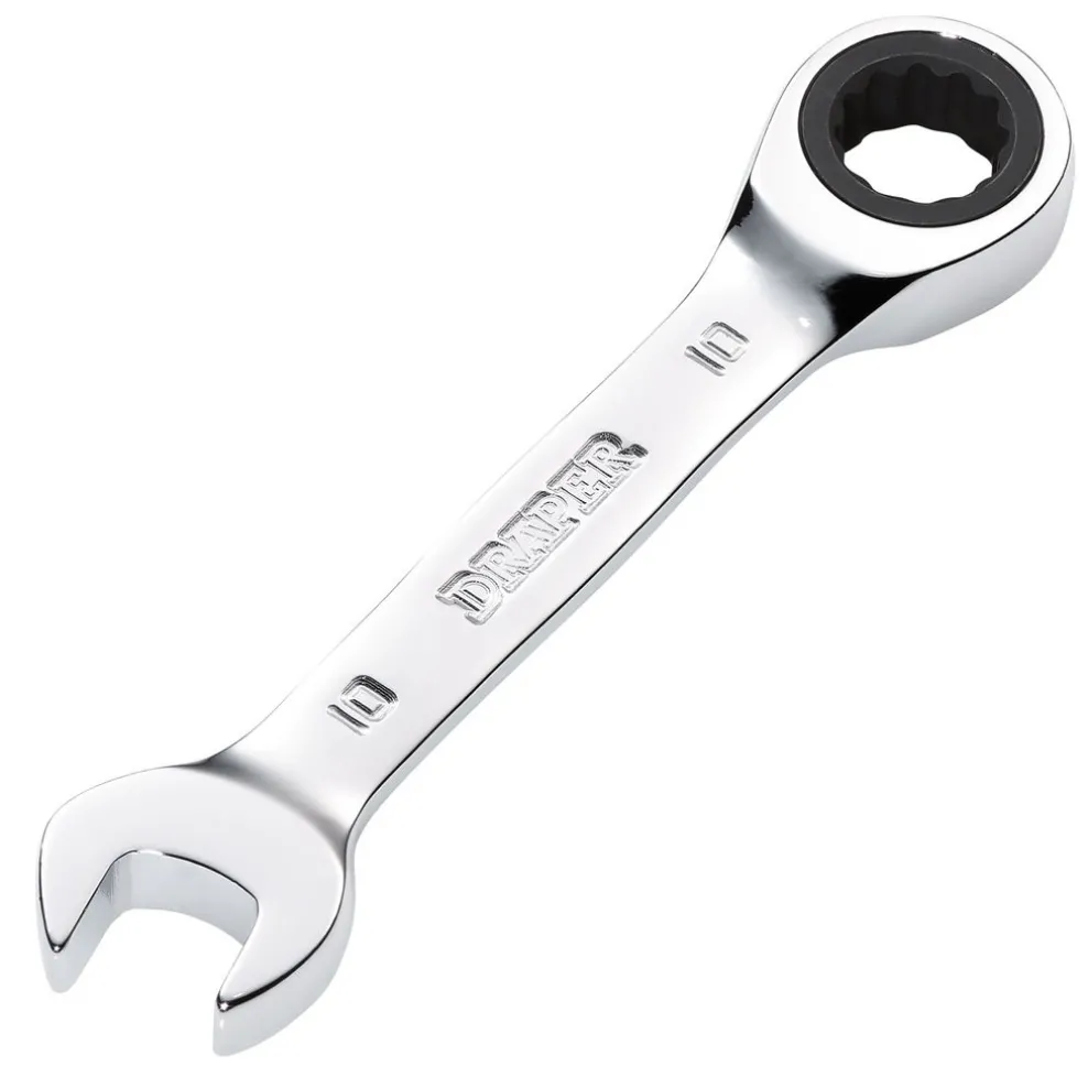 Draper HI-TORQ® Metric Stubby Ratchet Combination Spanner, 10mm