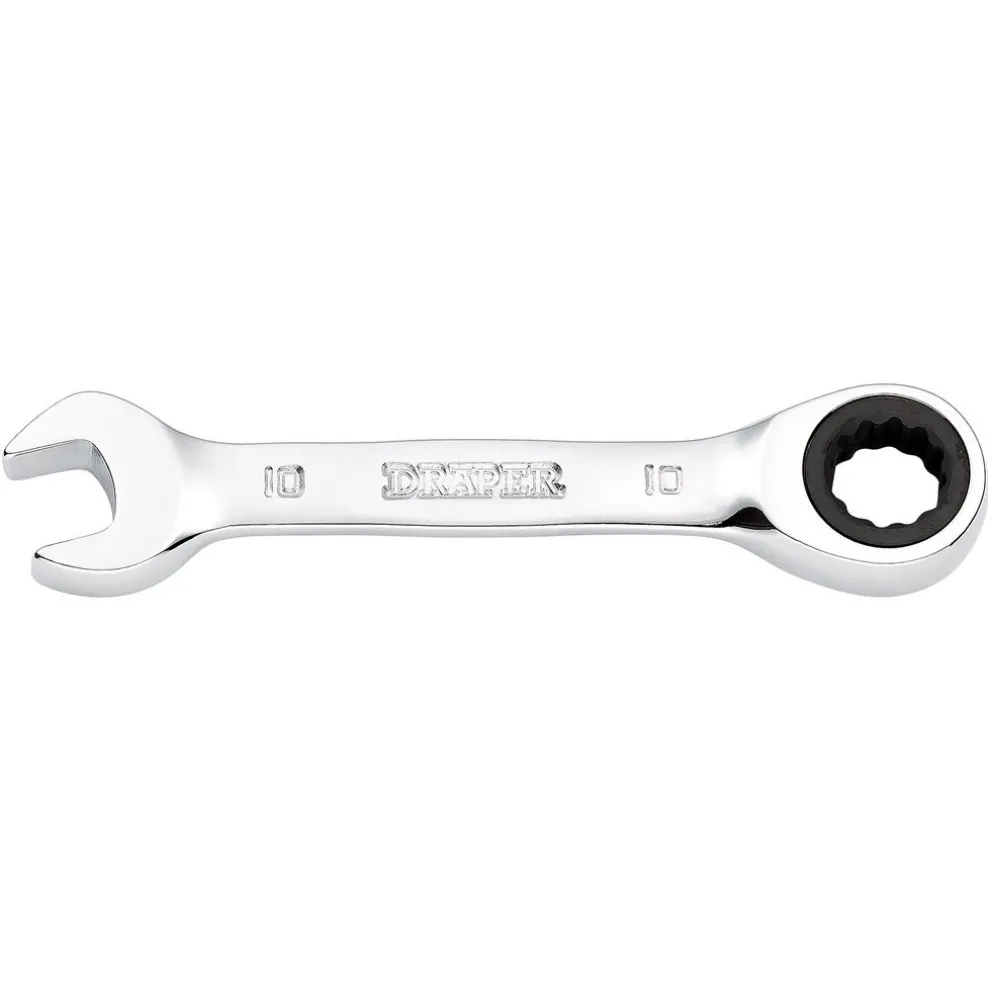 Draper HI-TORQ® Metric Stubby Ratchet Combination Spanner, 10mm