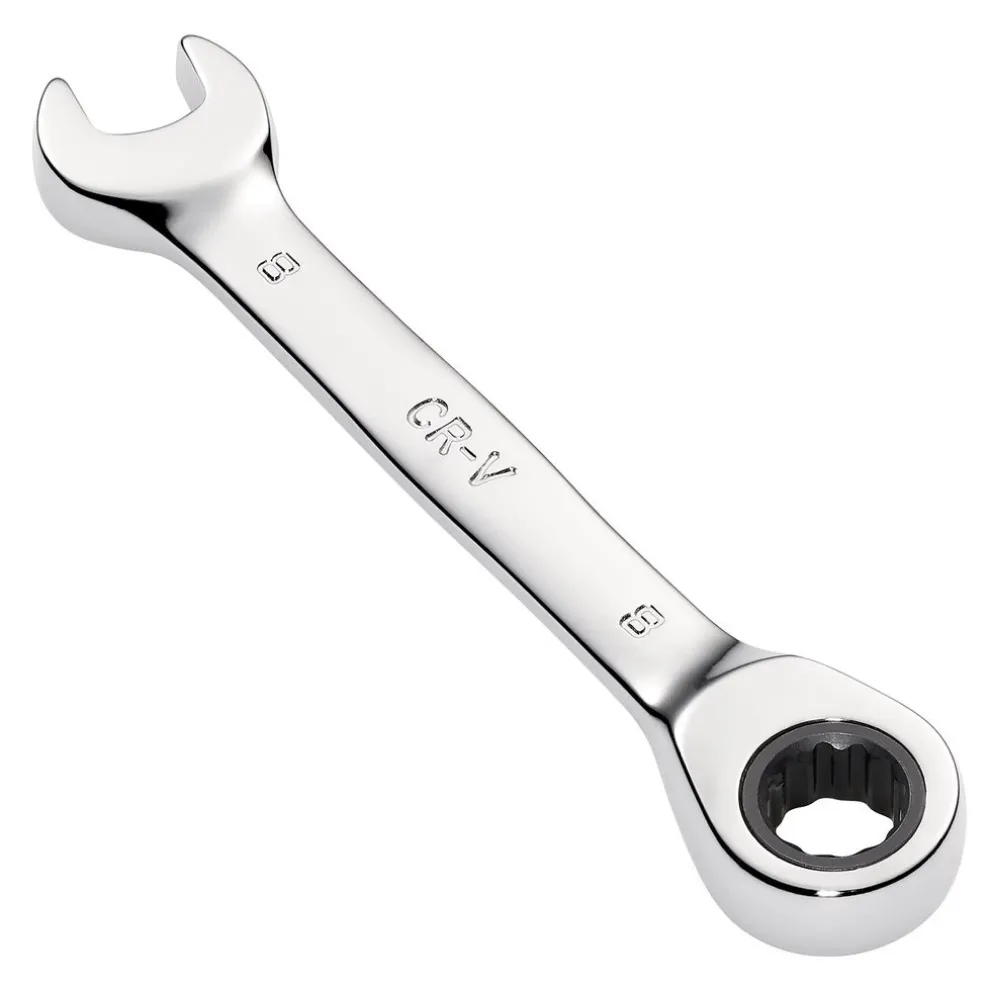 Draper HI-TORQ® Metric Stubby Ratchet Combination Spanner, 8mm