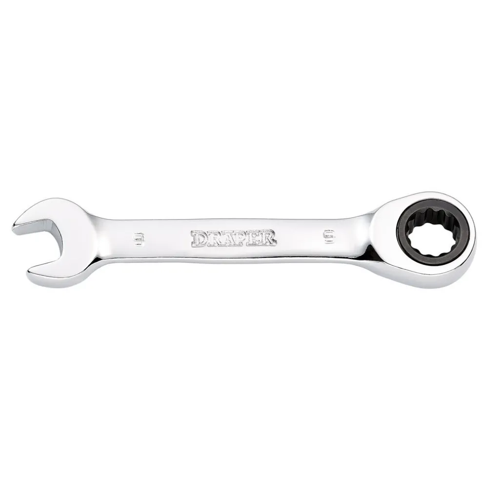 Draper HI-TORQ® Metric Stubby Ratchet Combination Spanner, 9mm