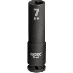 Draper HI-TORQ® 6 Point Deep Impact Socket, 1/4" Sq. Dr., 7mm