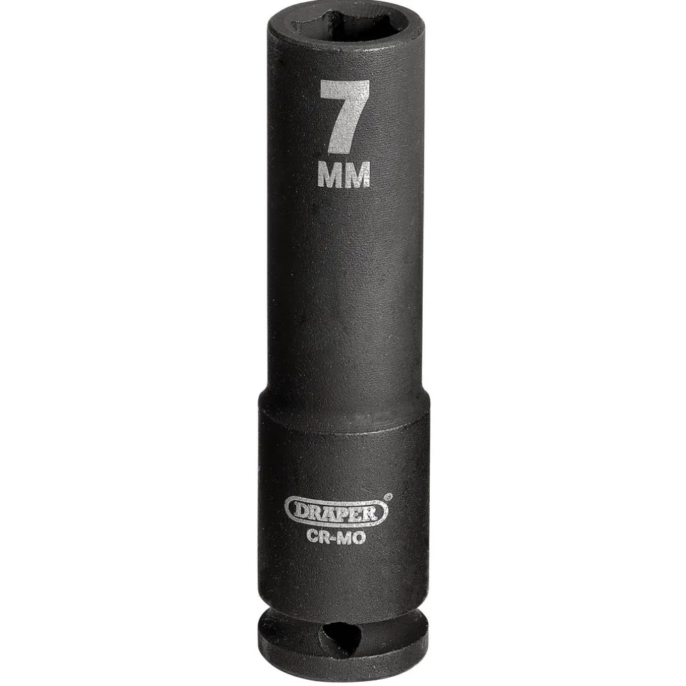 Draper HI-TORQ® 6 Point Deep Impact Socket, 1/4" Sq. Dr., 7mm