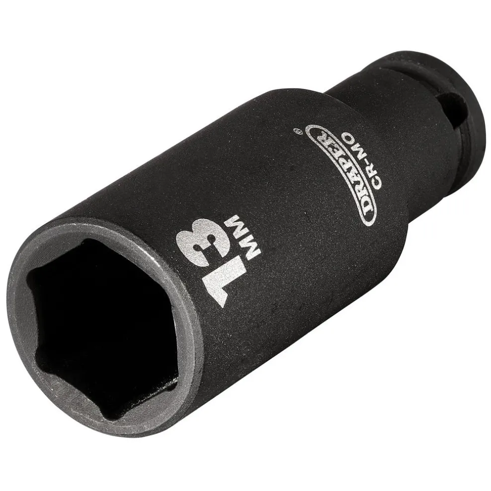 Draper HI-TORQ® 6 Point Deep Impact Socket, 1/4" Sq. Dr., 13mm