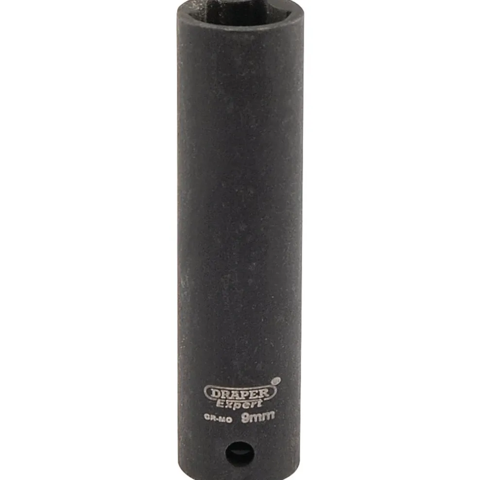 Draper HI-TORQ® 6 Point Deep Impact Socket, 1/4" Sq. Dr., 9mm
