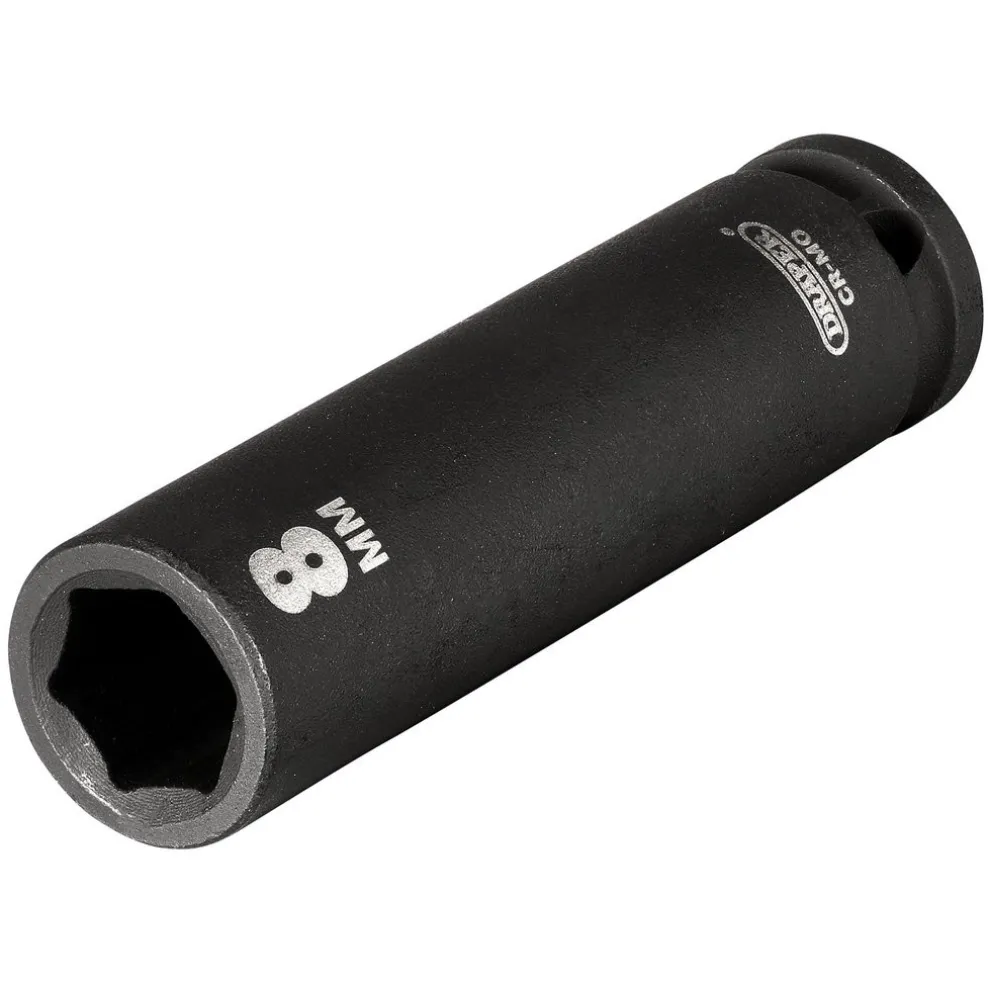 Draper HI-TORQ® 6 Point Deep Impact Socket, 1/4" Sq. Dr., 8mm