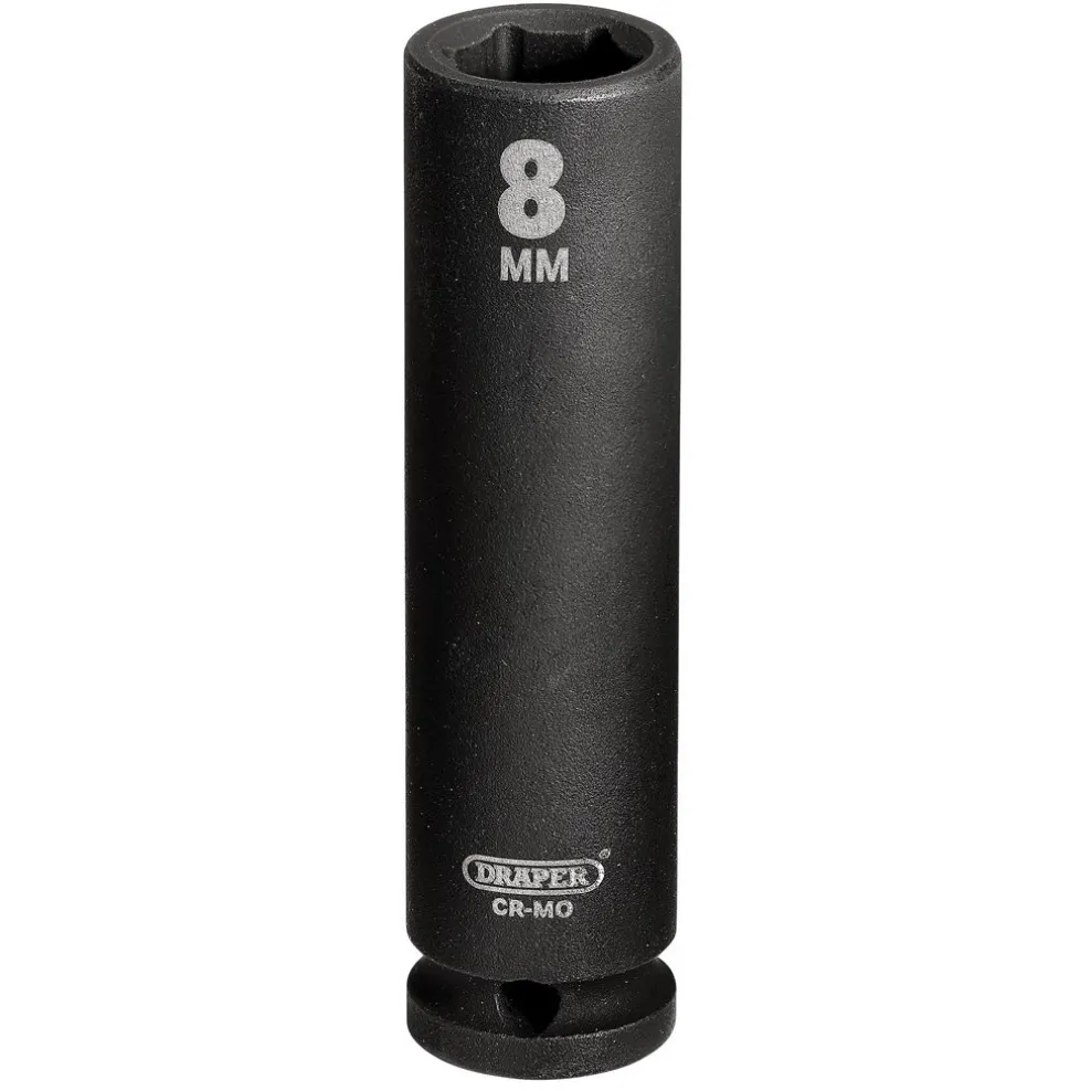 Draper HI-TORQ® 6 Point Deep Impact Socket, 1/4" Sq. Dr., 8mm