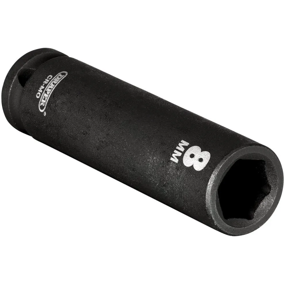 Draper HI-TORQ® 6 Point Deep Impact Socket, 1/4" Sq. Dr., 8mm