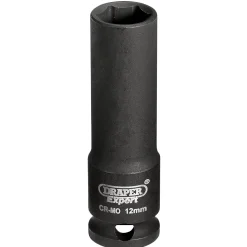 Draper HI-TORQ® 6 Point Deep Impact Socket, 3/8" Sq. Dr., 12mm