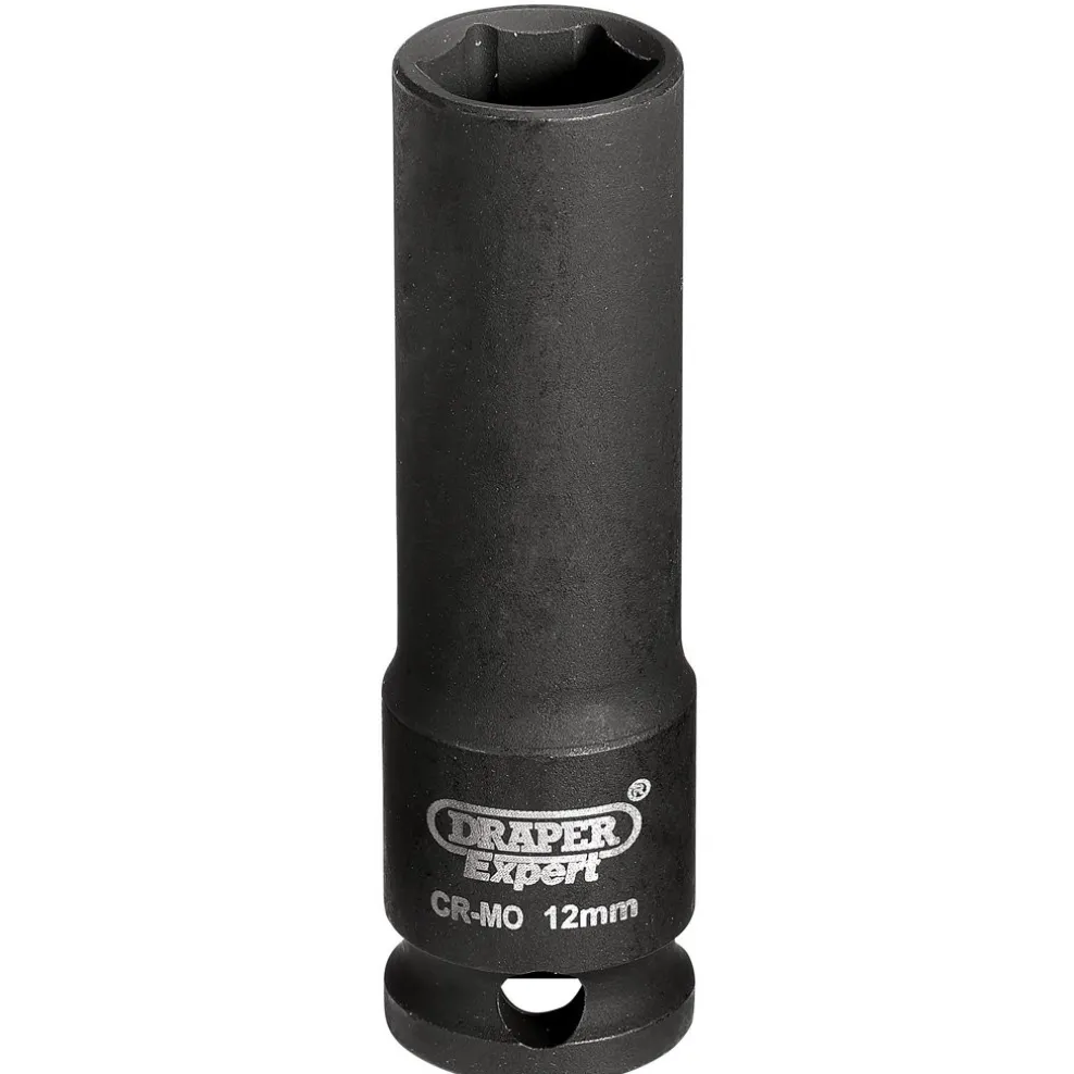Draper HI-TORQ® 6 Point Deep Impact Socket, 3/8" Sq. Dr., 12mm