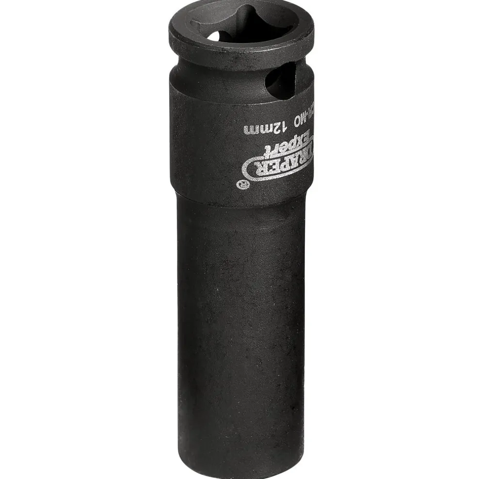 Draper HI-TORQ® 6 Point Deep Impact Socket, 3/8" Sq. Dr., 12mm