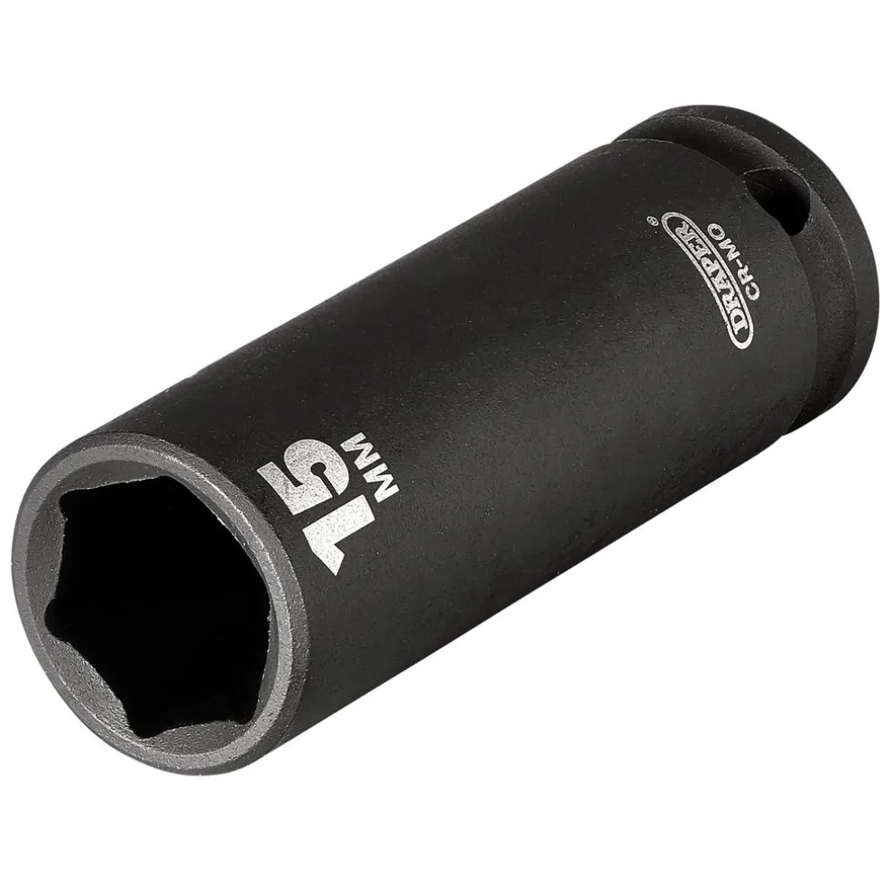 Draper HI-TORQ® 6 Point Deep Impact Socket, 3/8" Sq. Dr., 15mm