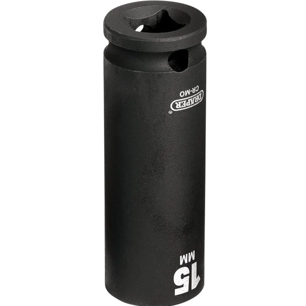 Draper HI-TORQ® 6 Point Deep Impact Socket, 3/8" Sq. Dr., 15mm