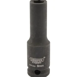 Draper HI-TORQ® 6 Point Deep Impact Socket, 3/8" Sq. Dr., 8mm