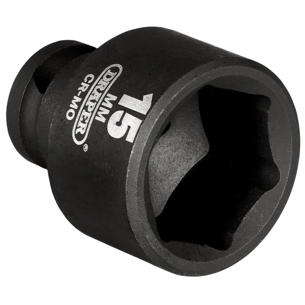 Draper HI-TORQ® 6 Point Impact Socket, 1/4" Sq. Dr., 15mm