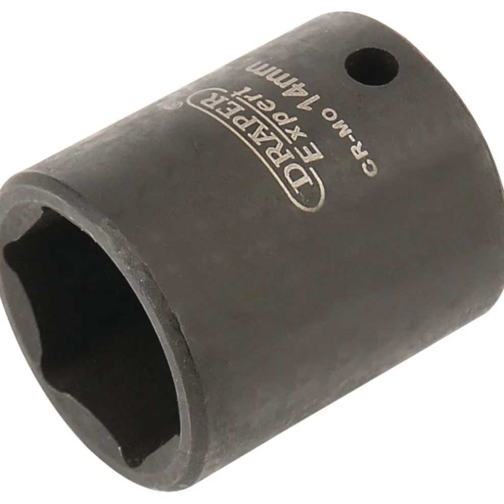 Draper HI-TORQ® 6 Point Impact Socket, 1/4" Sq. Dr., 14mm