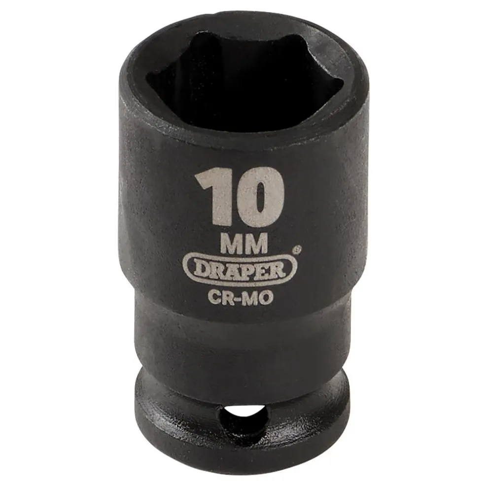 Draper HI-TORQ® 6 Point Impact Socket, 1/4" Sq. Dr., 10mm