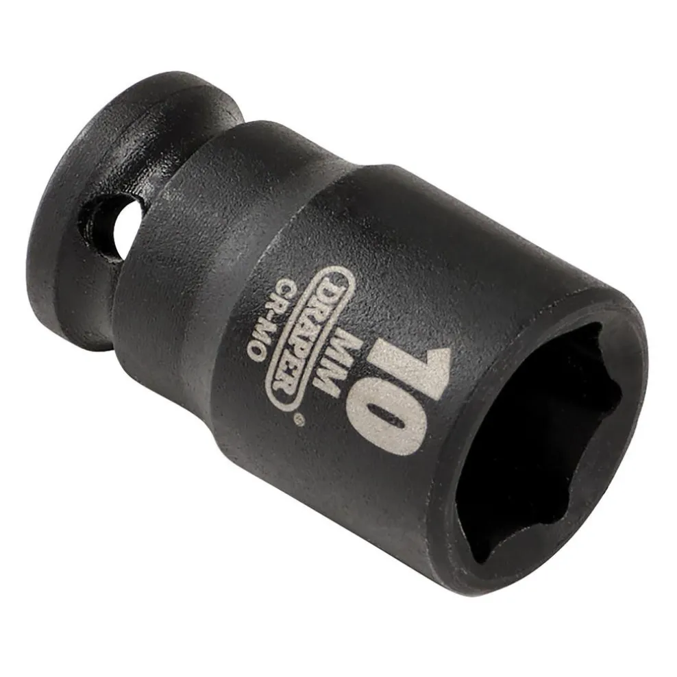 Draper HI-TORQ® 6 Point Impact Socket, 1/4" Sq. Dr., 10mm