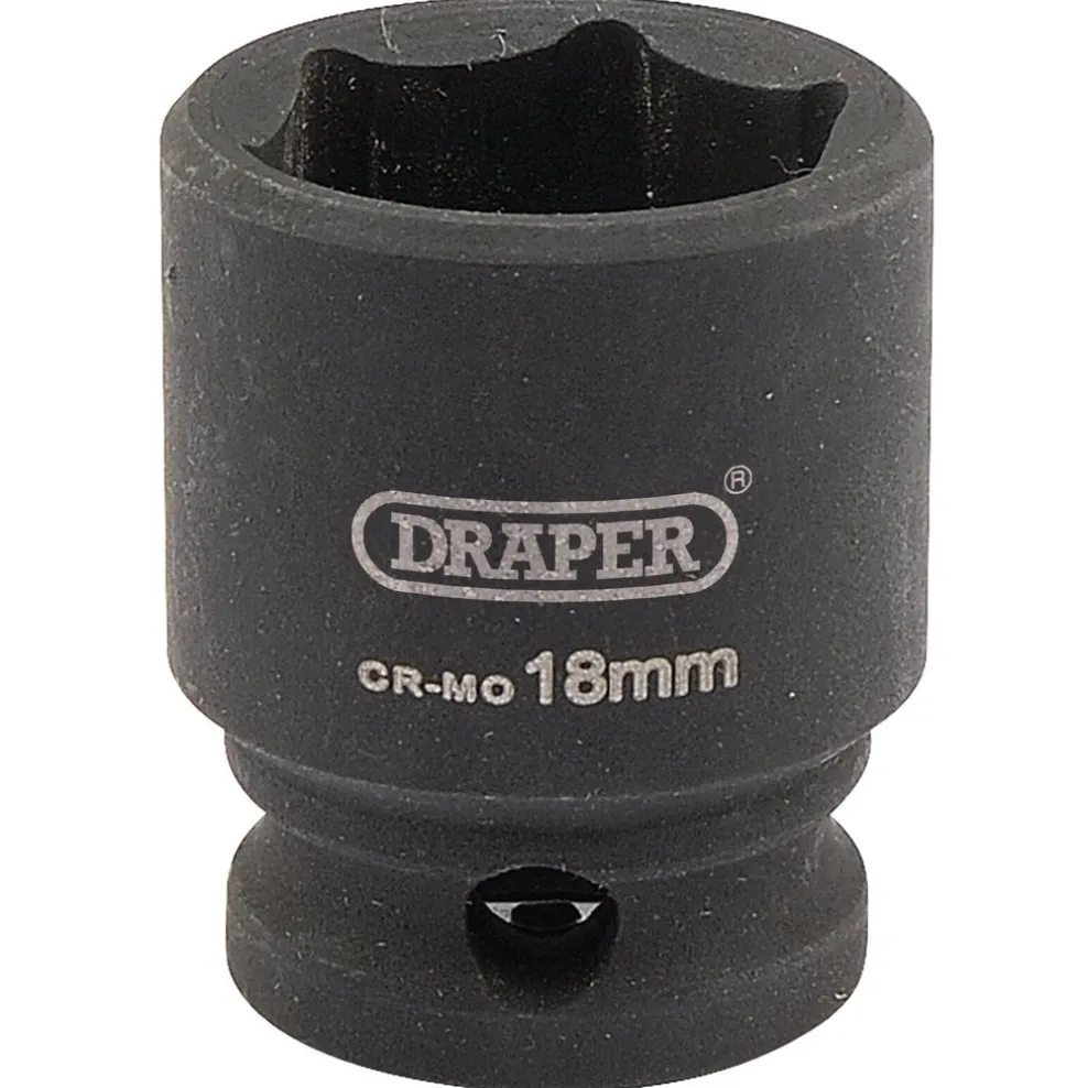 Draper HI-TORQ® 6 Point Impact Socket, 3/8" Sq. Dr., 18mm