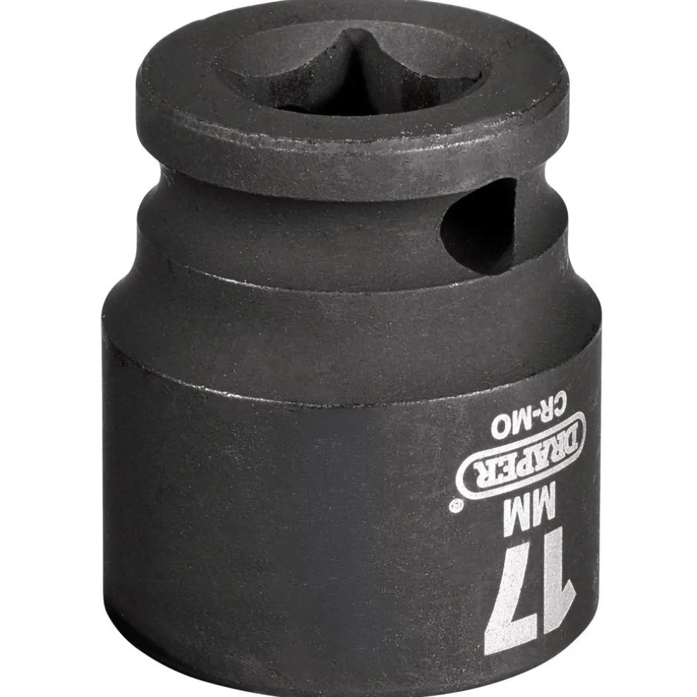 Draper HI-TORQ® 6 Point Impact Socket, 3/8" Sq. Dr., 17mm
