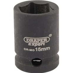 Draper HI-TORQ® 6 Point Impact Socket, 3/8" Sq. Dr., 15mm