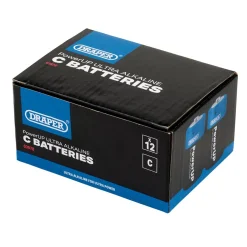 Draper PowerUP Ultra Alkaline C Batteries (Pack of 12)
