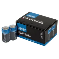 Draper PowerUP Ultra Alkaline C Batteries (Pack of 12)