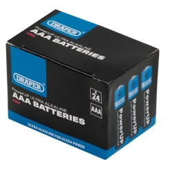 Draper PowerUP Ultra Alkaline AAA Batteries (Pack of 24)
