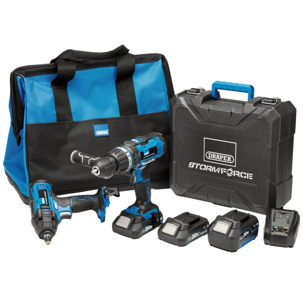 Draper Storm Force® 20V Cordless Workshop Kit (7 Piece)