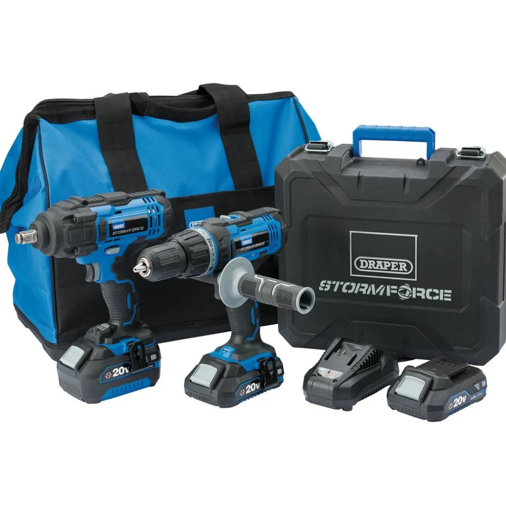 Draper Storm Force® 20V Cordless Workshop Kit (7 Piece)