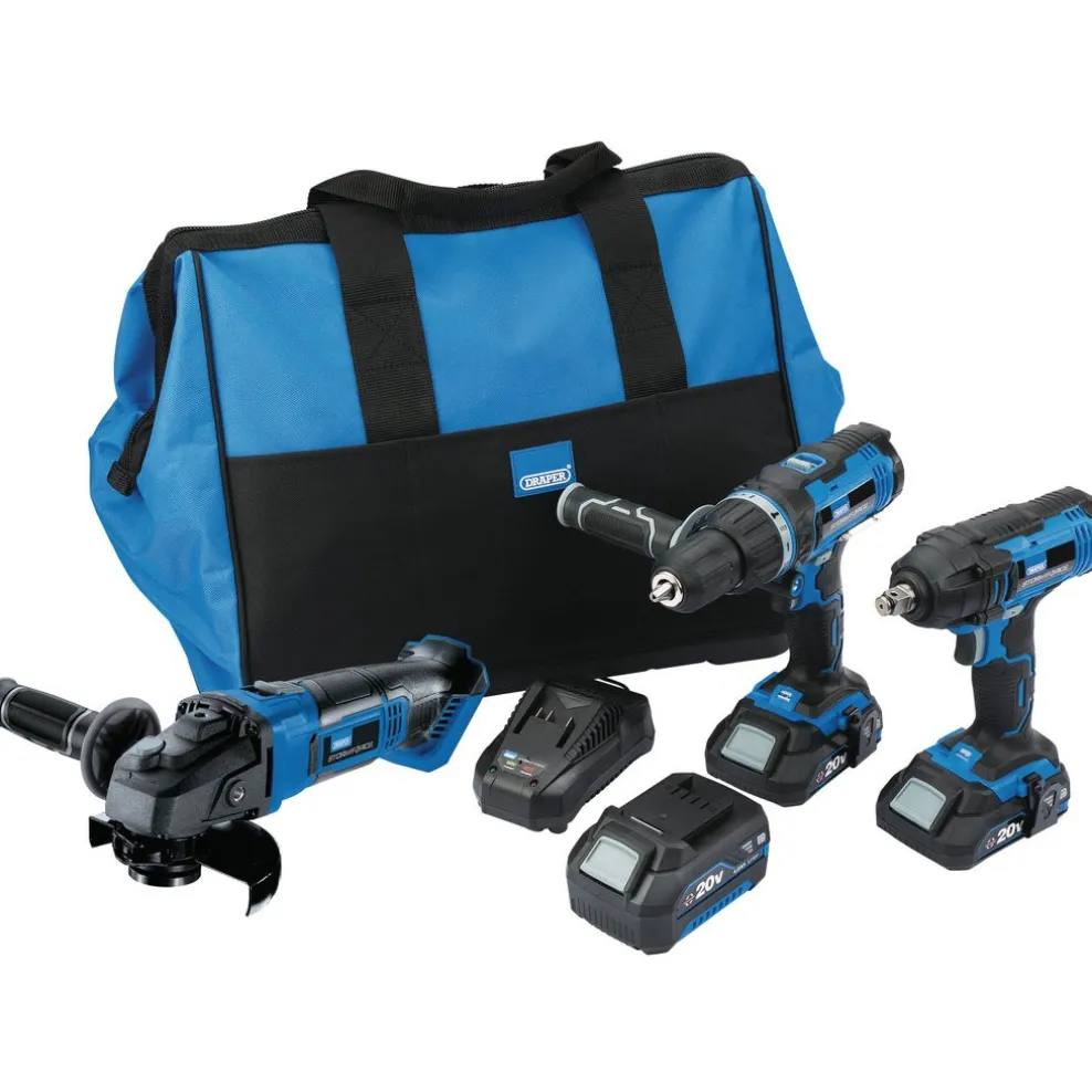 Draper Storm Force® 20V Cordless Mega Kit (8 Piece)