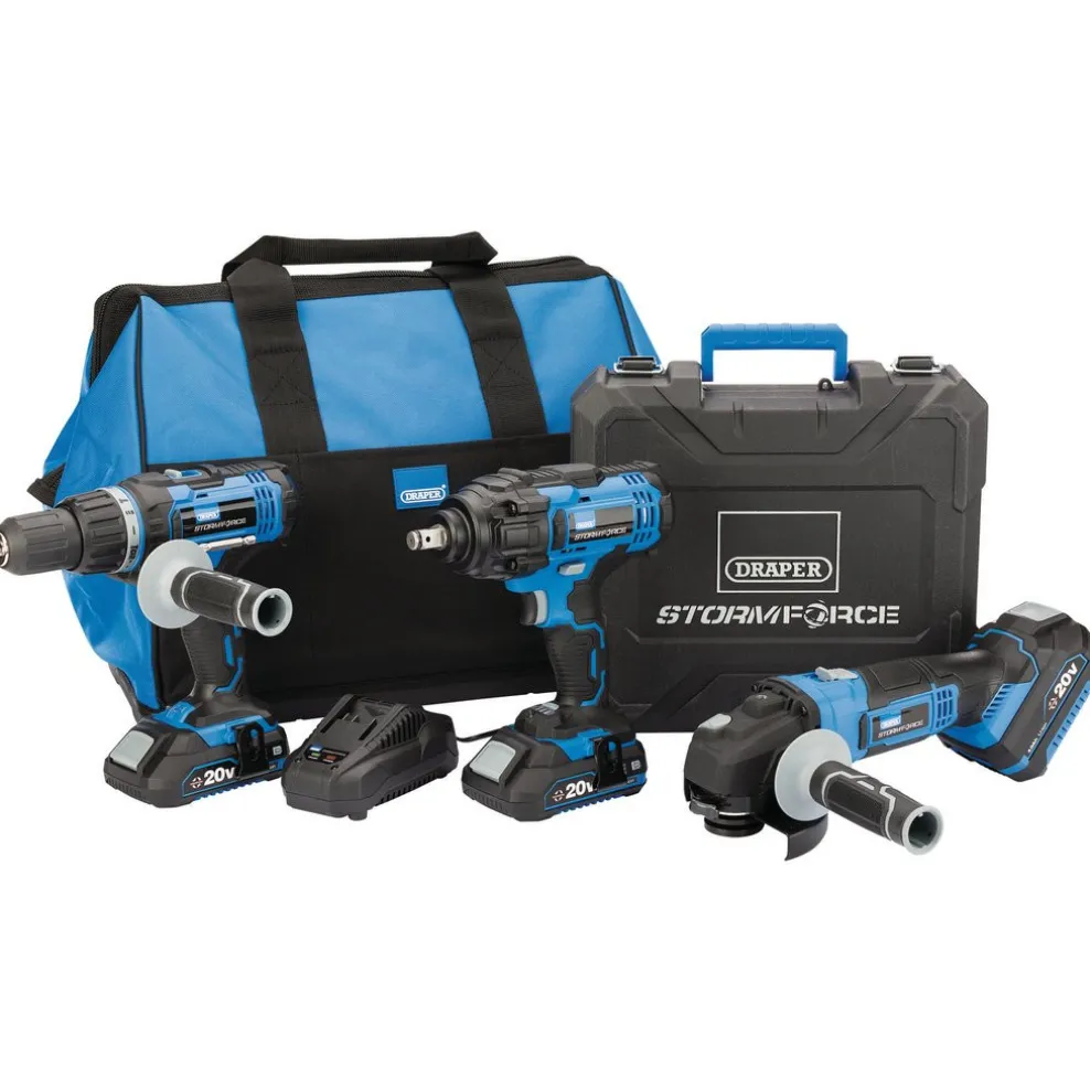 Draper Storm Force® 20V Cordless Mega Kit (8 Piece)