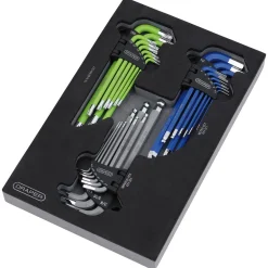 Draper TX-STAR®, Imperial & Metric Ball End Hex Key Sets (27 Piece)