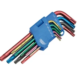 Draper TX-STAR® Security Coloured Hex. Key Set (9 Piece)