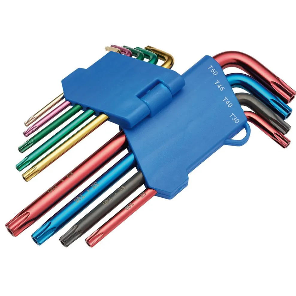 Draper TX-STAR® Security Coloured Hex. Key Set (9 Piece)