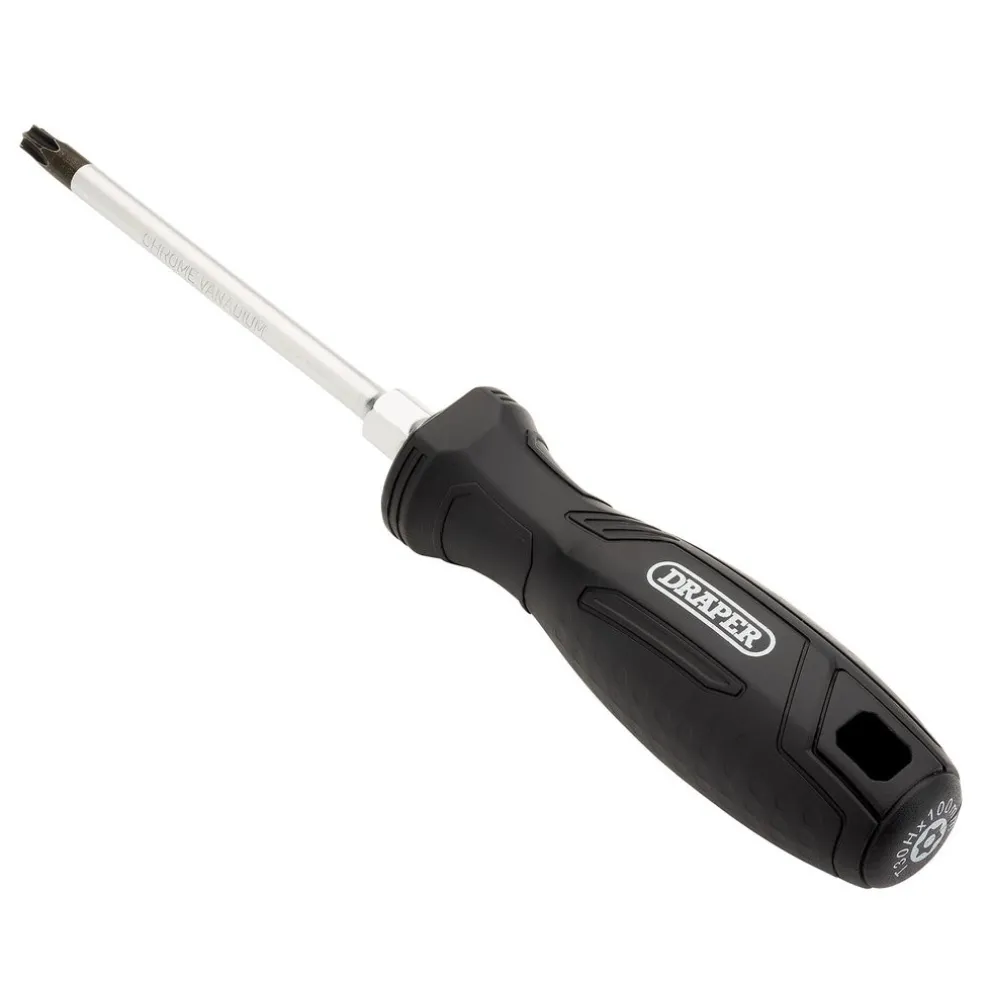 Draper TX-STAR® Tamperproof Hard Grip Screwdriver, T30H x 100mm