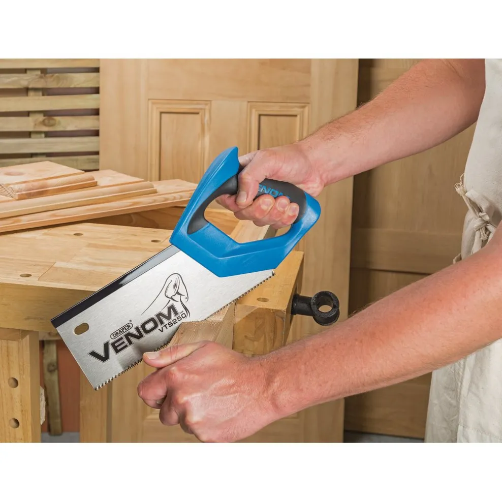 Draper Venom® Double Ground Tenon Saw, 250mm, 11tpi/12ppi