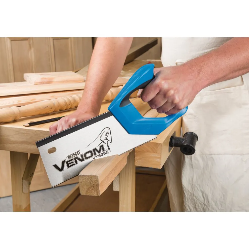 Draper Venom® Double Ground Tenon Saw, 250mm, 11tpi/12ppi