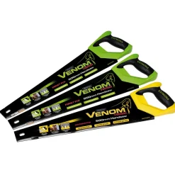 Draper Venom® 2 x First Fix & 1 x Second Fix Double Ground Handsaw, 500mm, 7tpi/8ppi & 11tpi/12ppi (Pack of 3)