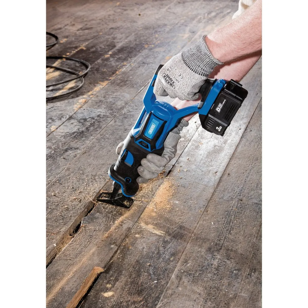D20 20V Brushless Reciprocating Saw, 1 x 3.0Ah Battery, 1 x Fast Charger